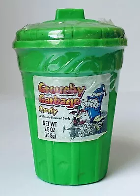 $75 • Buy RARE Vintage 1999 Ftcc GROUCHY GARBAGE CANDY Container GREEN Bubble Gum Pez 3”
