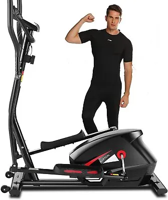 Elliptical Machine Magnetic Cross Trainer Exercise Bike Cardio Equipment Black • $289.99