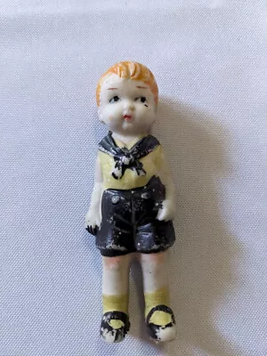 3 1/2  Bisque Boy Doll Made In Japan With S572 Stamp Dressed Like Boy Scout • $11.99