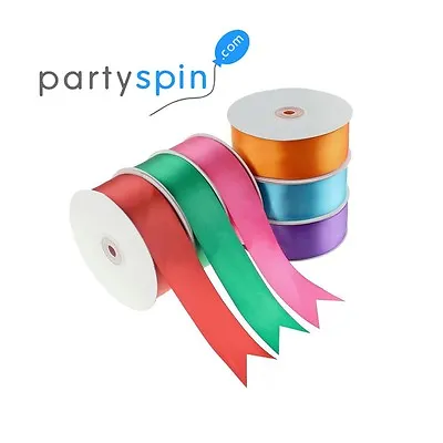 Satin Ribbon 100 Yard Roll 100% Polyester 1/4  3/8  5/8  7/8  Bulk • $11.98