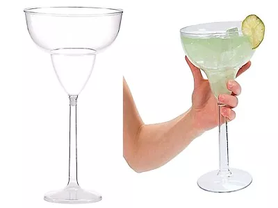# Jumbo Giant Plastic Margarita Glasses Holds 890ml Lolli Buffet Jar Pack 4 Or 6 • $29.99