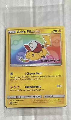 Pokemon Card Ash’s Pikachu SM108 Pokemon The Movie I Choose You SEALED • $11.07