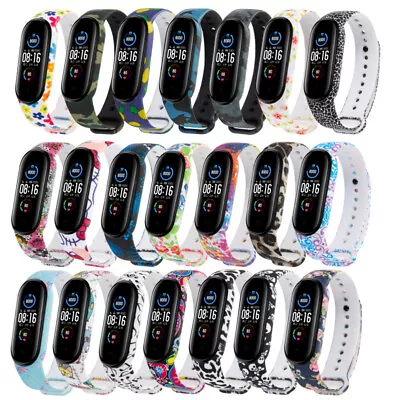 For Xiaomi Mi Band 5 4 3 Replacement Silicone Bracelet Wristband Strap Patterns • £3.34