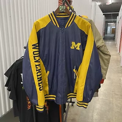 Steve And Barrys Michigan Wolverines Letterman Bomber Jacket Men’s Size XL Men • $19.99