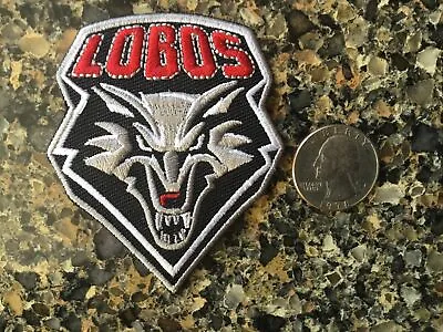 UNM University Of New Mexico LOBOS Vintage Iron On Embroidered Patch 3  X 2.25” • $6.85