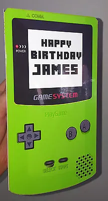 Personalised 3D Game/Gaming/Gamer (Game Boy/Playstation/XBox Fans) Birthday Card • £3.50