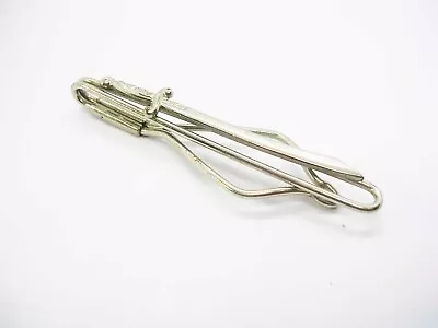 Sword Scimitar Tie Clip Vintage Masonic Freemason Shriners Tie Bar Formal Wear • $19.96