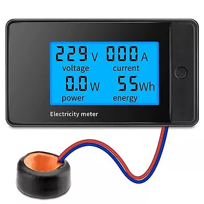 Power Meter Monitor Digital Voltmeter Ammeter Voltage Current AC 85-400V 100A • $15.10