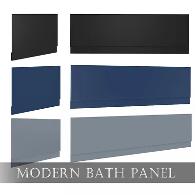 Bathroom High Gloss White Matt Blue Black Front Side End MDF Bath Panel Easy Cut • £28.97