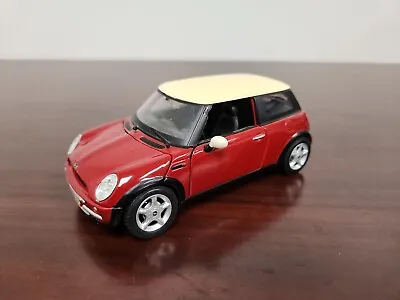 Maisto Red And White Mini Cooper 1:18 Scale Model Toy Car Missing Grill • $29.95