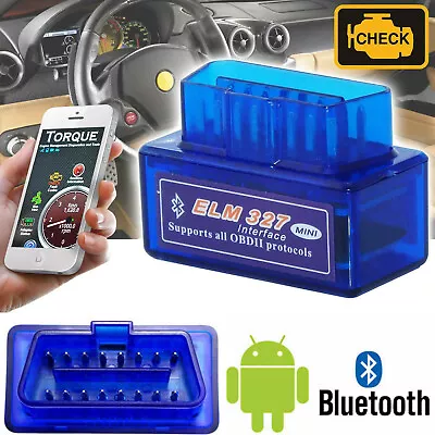 ELM327 OBD2 Code Reader Bluetooth Auto Interface Adapter Diagnostic Tool Scanner • $99.99