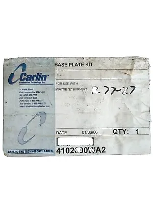 Carlin 41020-00-WA2 Base Plate Kit For Wayne E Burners  • $14.99