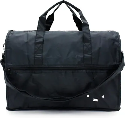 JAPAN Miffy LARGE Rabbit BLACK Travel Folding Boston Weekender 2 Ways Bag Purse • $59.98