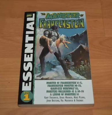 MARVEL ESSENTIAL MONSTER OF FRANKENSTEIN VOLUME 1 TPB Doug Moench Mike Ploog • $60.99