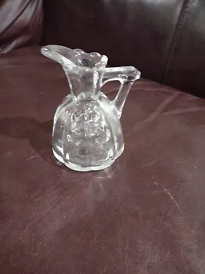 Vintage Heisey Crystal Old Sandwich Pattern Oil Cruet Minus Crown Stopper • $4