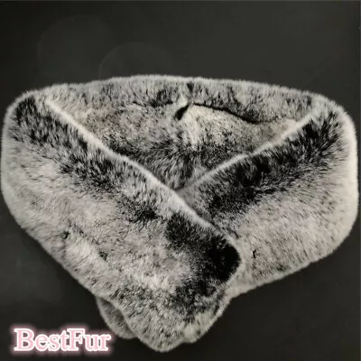 Double Sides Real Rabbit Fur Scarf Neck Collar Scarves Shawl Warmer Neckerchief • $18.90