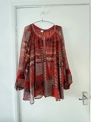 Size 26 Cotton Traders Chiffon Lined Tunic/top Bnwt • £15