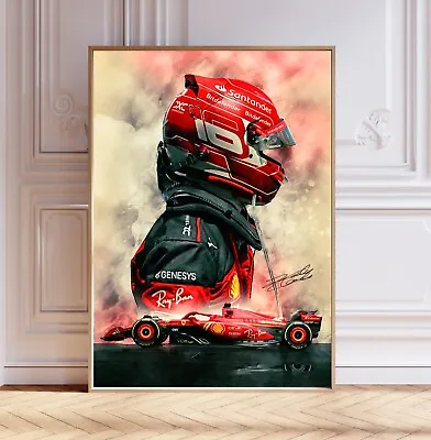 Charles Leclerc 2024 F1 Poster Print Signed Reproduction Formula One Wall Art • £5.99