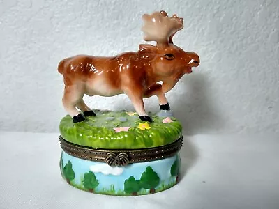 Moose Trinket Box (Small) - Jewelry/Keepsakes - (Ceramic & Metal)  FREE S&H! • $13.99