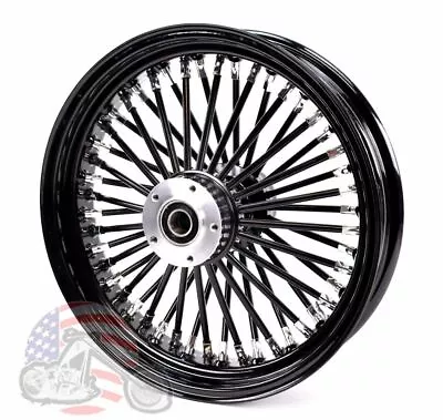 Ultima 18 X 3.5 Blackout 48 King Spoke Front Wheel Rim Single Disc Harley • $370.98