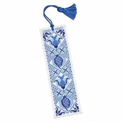£8.15 • Buy Complete Cross Stitch Bookmark Kit - Delft Blue 