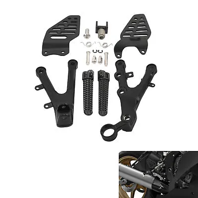 Black Front Driver Foot Pegs Footrest Bracket Fit For Yamaha YZF R6 2006-2016 • $39.99