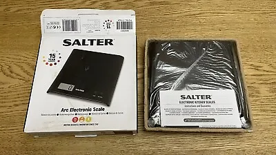Salter Digital Kitchen Scale Electronic Arc ABS Black LCD Display Food Weighing • £9.99