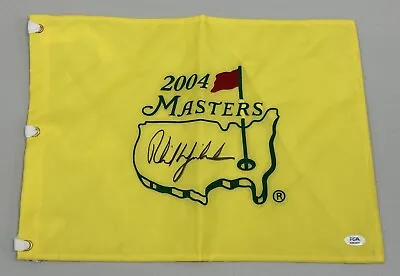 Phil Mickelson Signed  2004 Masters Golf Pin Flag Autographed Auto PSA DNA COA • $750