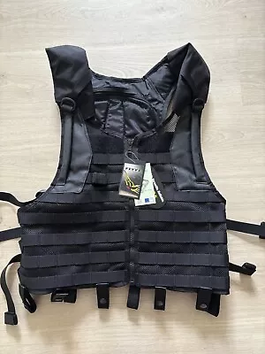 Tactical Mesh Vest Black FLYYE Industries Delta 0.5 Litre Hydration Combat Molle • $139.99