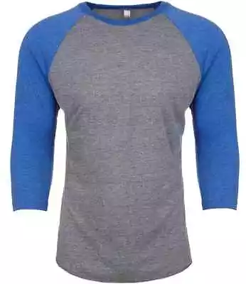 Next Level NX6051 Men's Tri-Blend 3/4 Sleeve Raglan T-Shirt • £10.59