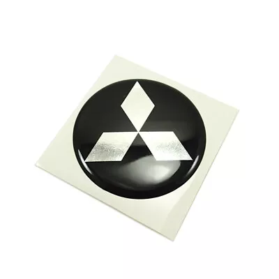 MITSUBISHI Wheel Center Cap Decal Sticker Domed 3D Gel Hubcap Tire 50mm • $3.95