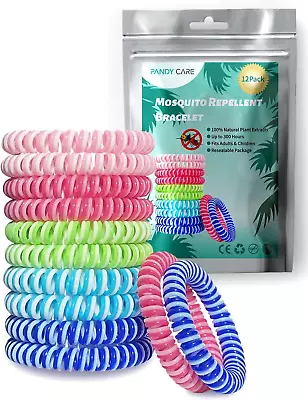 Mosquito Repellent Bracelet 12 Pack Pandycare Insect Midge & Mosquito Bands Wr • £9.72