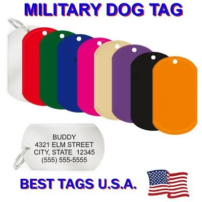 Personalized Custom DEEP Engraved Military Dog Tag Key Chain MADE IN USA~$4.95 • $4.95