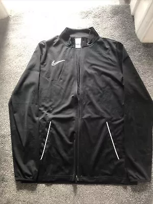 £15 • Buy NIKE DRI-FIT Mens Full Zip Track Jacket Black Tracksuit Top Size L