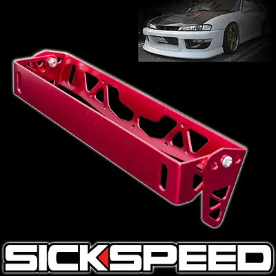 License Plate Tilt Relocation Bracket Front Bumper Billet Mount Holder Red P3 • $14.88