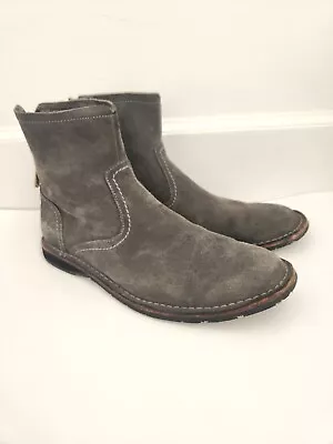 John Varvatos Size 10.5M Chelsea Ankle Gray Suede Boots Men • $89.99