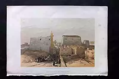 David Roberts Egypt & Nubia 1856 Print Grand Entrance To The Temple Of Luxor 206 • £22.50