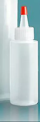 4 Oz (120 Ml) HDPE Plastic Bottles W/Yorker Dispensing Caps (6-12-25-50 Count) • $9.95