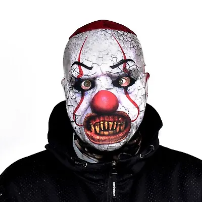 3D Effect Face Skin - Red Hair Killer Clown - Lycra Fabric - Halloween Mask • $24.52