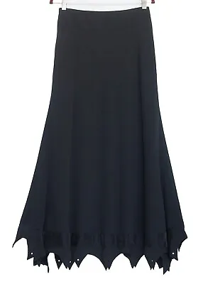 MARITHE FRANCOIS GIRBAUD Italy Women's Skirt Angled Hem Black Size US 29 • $170