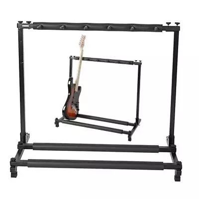 5 Guitar Stand Multiple Five Instrument Display Rack Folding Padded Organizer • $27.99