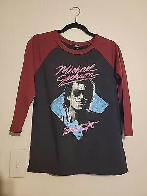  Michael Jackson Beat It Baseball Tee Bravado Size M Comfy Colorful Music Spring • $16.87