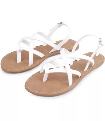 Women's Gladiator Flat Sandals Fisherman Strappy Sandals Ankle Strap Sandals 10 • $14.96