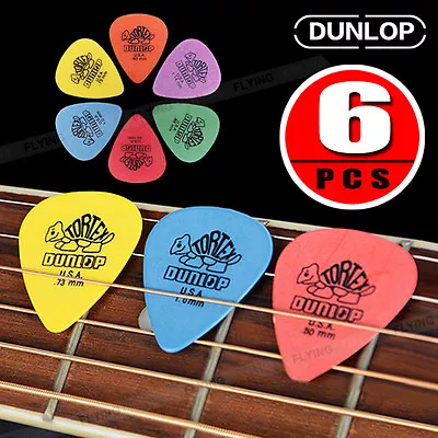 6x New Jim Dunlop Tortex Standard Mixed Gauges Guitar Picks Plectrums 6 Sizes AU • $5.96