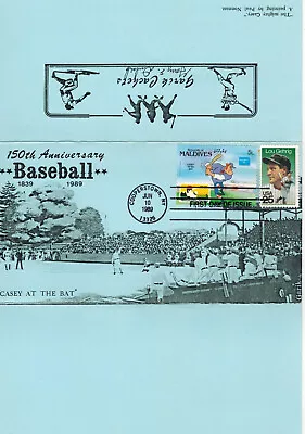 1989 BASEBALL 150th ANNIV. 2417 LOU GEHRIG FOLDOUT SHEET THE MIGHTY CASEY AT BAT • $4.49