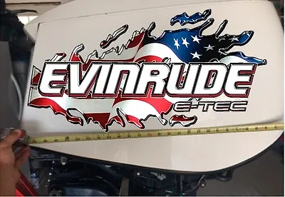 Evinrude V6 E-Tec USA Tear RED 115 -300  Decal Kit • $85