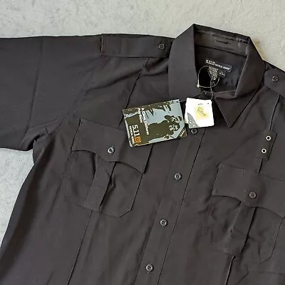 5.11 Tactical Class A Uniform Shirt Mens Large Black Short Sleeve Patrol Duty  • $24.99