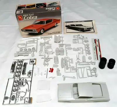 Vintage 1990 AMT Ertl '69 Ford Cobra Model Kit #6893 OPEN BOX COMPLETE • $19.99