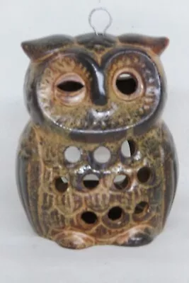 Ardco Style Ceramic Brown Owl Bird Double Sided Candle Holder Lantern 3552B • $35.20