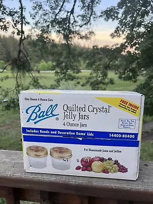 $60 • Buy Vintage Ball Quilted Crystal Jelly Jars 4 Oz & Lids 12 CT USA 14400-80400 Sealed